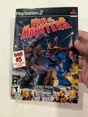 War Of The Monsters (Playstation 2 PS2 DEMO Disc) Rare, With Sleeve, Tested 