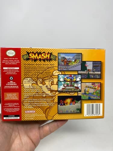 Super Smash Bros. (Nintendo 64, 1999) Box & Game w/ Inserts N64 Nice Box — photo 9