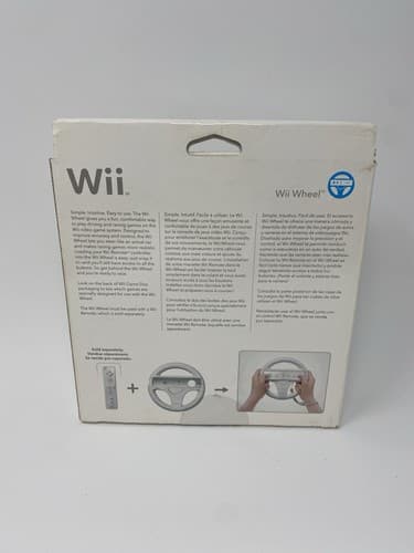 Nintendo Wii OEM Mario Kart Steering Wii Wheel White with Original Box Manual — photo 3