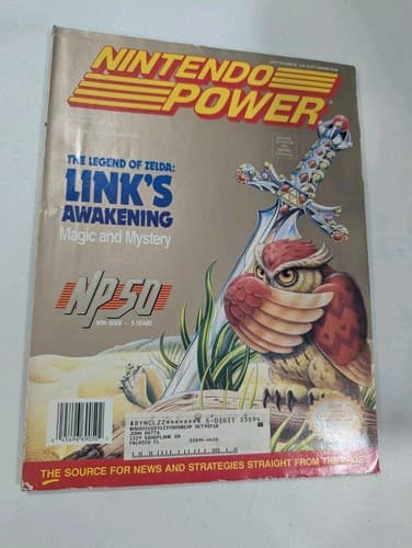 Nintendo Power Magazine Vol 50 The Legend of Zelda Link’s  Poster/cards/tattoos