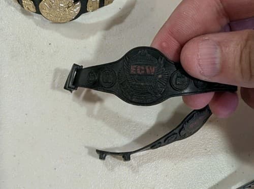Lot of 11 WWE/WWF/ECW Action Figure Championship Belts, Used — photo 6