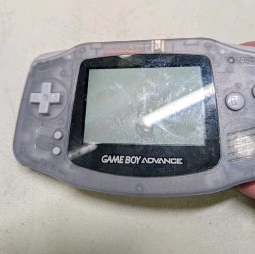 Nintendo Game Boy Advance GBA Clear Glacier Handheld Console Tested & Working — photo 3