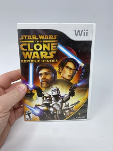 Star Wars the Clone Wars: Republic Heroes  (Wii) Game, Case, Manual CIB Complete