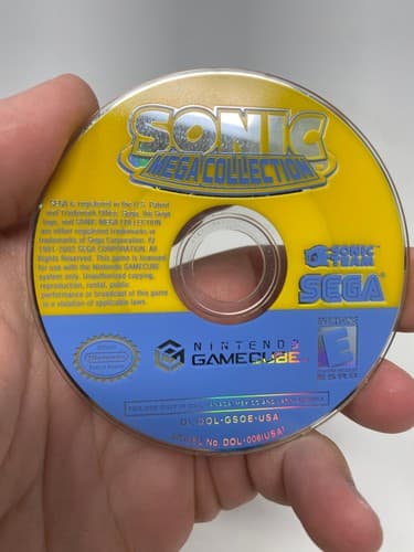 Sonic Mega Collection (Nintendo Gamecube, 2002) Loose Game Disc Only Tested