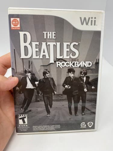 Wii Game - The Beatles Rock Band Complete In Box CIB Tested 