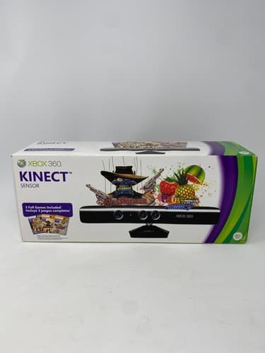 Microsoft Xbox 360 Kinect Sensor 3 Game Bundle NEW SEALED Gunstringer Fruit Ninj