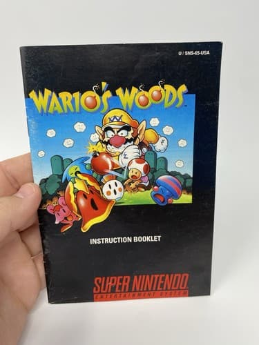Wario's Woods Wario Warios SNES Super Nintendo Instruction Manual Only