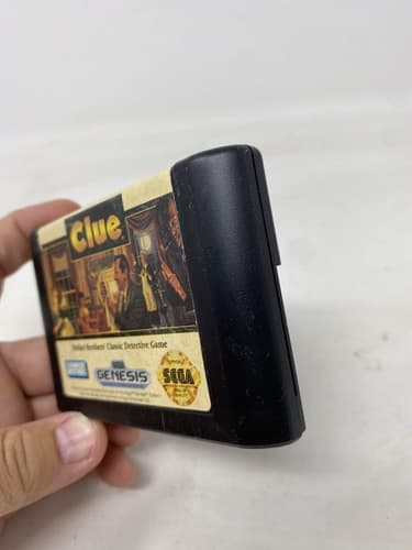 CLUE - Unfolded Box Game & manual - SEGA GENESIS - Tested - Ships Fast — photo 3