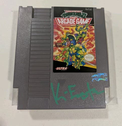 Kevin Eastman Signed Teenage Mutant Ninja Turtles NES Game W/ COA - Cartridge 
