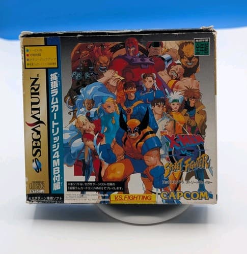 X Men vs Street Fighter Sega Saturn Japanese Version NO RAM