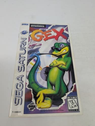 GEX (Sega Saturn, 1995) *Manual Only *No Game Or Case