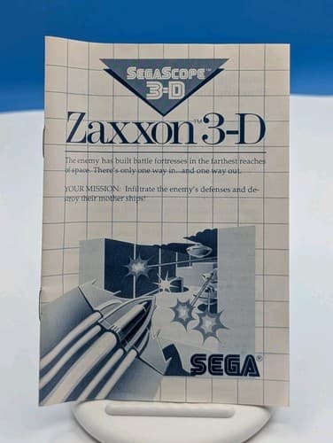 Zaxxon 3-D Sega Master System Game, Box, Manual Tested — photo 4