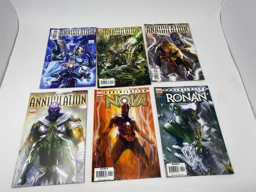 Marvel Comics Annihilation Lot of 6 Nova 1,4/4 and 1,2,3,4/6 Authentic Ronan