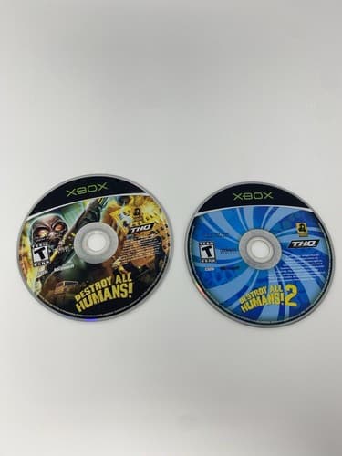 Destroy All Humans 1 and 2 Microsoft Xbox Loose Cleaned & Tested
