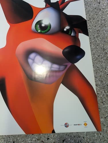 Rare Crash Bandicoot Original PlayStation PS1 Poster - Rare, Nice - 22x28 — photo 8