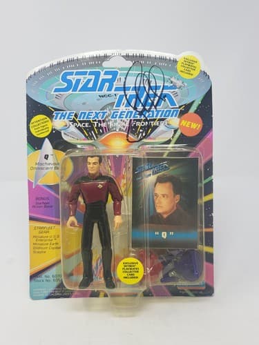Star Trek Next Generation 1993 "Q" Action Figure Signed Jean De Lancie