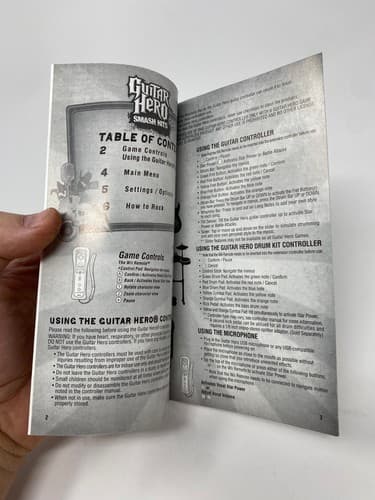 Guitar Hero Smash Hits Instruction Manual Booklet ONLY Wii — photo 7