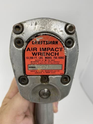 Vintage Craftsman 1/2" Air Impact Wrench Pneumatic 756.18882 Sears — photo 3