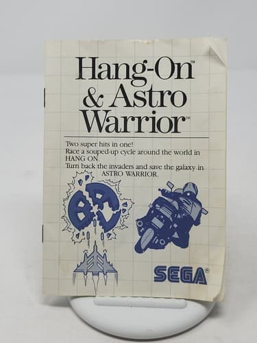 Hang-On & Astro Warrior: The Combo Cartridge (Sega Master, 1986) CIB Complete — photo 4