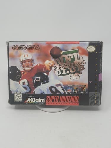 NFL Quarterback Club 96 SNES Super Nintendo Authentic in Original Box