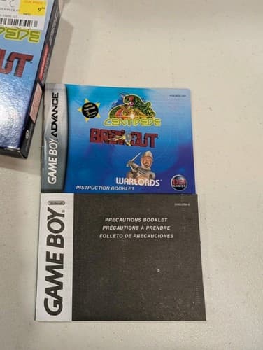 Breakout/Centipede/Warlords (Nintendo GameBoy Advance) Gba TESTED — photo 8