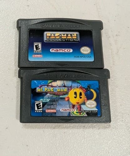 Pac-man Maze Madness & Pac-Man Collection (Nintendo Game Boy Advance, GBA) Lot