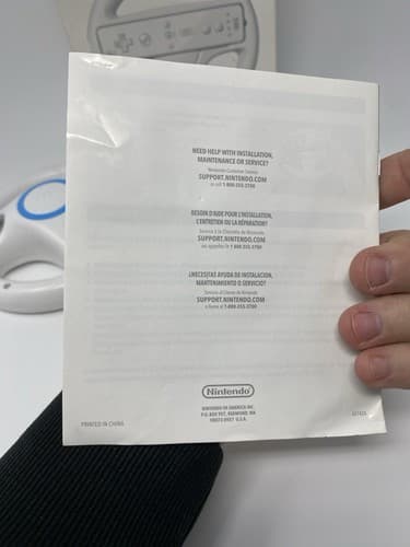 Nintendo Wii OEM Mario Kart Steering Wii Wheel White with Original Box Manual — photo 9