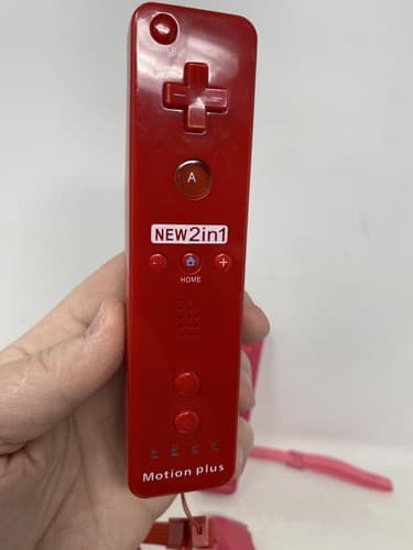 Lot Of 2 Nintendo Wii 2 In 1 Motion Plus Controllers Pink Blue 3rd Party Nunchuk — photo 4