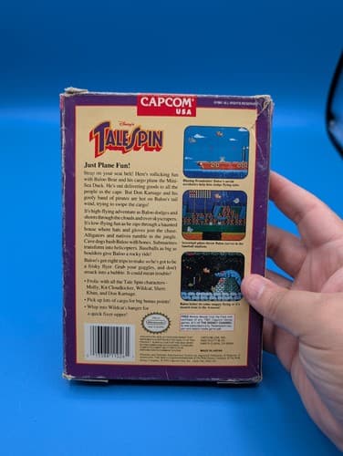 Nintendo NES Disney's Talespin CIB Complete Rough Box, See Photos. Tested — photo 4