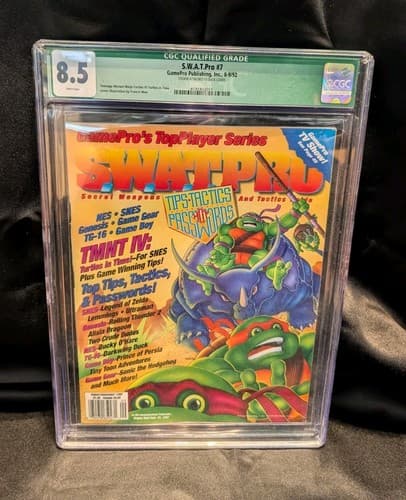 S.W.A.T. Pro Magazine #7 TMNT IV 1992 SNES CGC 8.5 Qualified