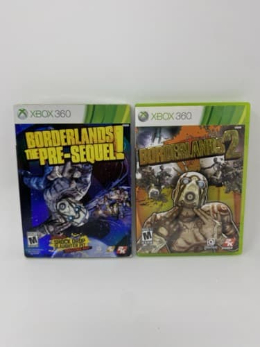 Lot Of 2 Microsoft Xbox 360 Borderlands 2 CIB & Presequel is Sealed Brand New