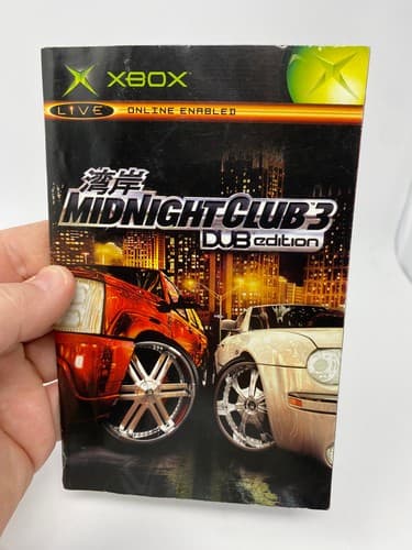 Midnight Club 3 DUB Edition Microsoft Original XBOX Instruction Manual ONLY