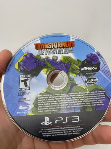 Transformers: Devastation 2015 Sony Playstation 3 PS Video Game LOOSE DISC ONLY — photo 3