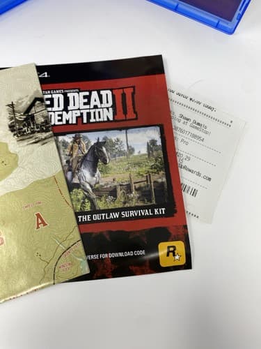 Red Dead Redemption 2  (Sony PlayStation 4) Discs Map Inserts Game Case — photo 6