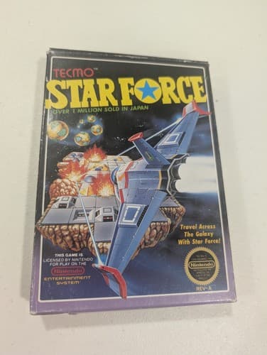 Star Force (Nintendo Entertainment System, 1987) NES Game, Box, Manual, Tested