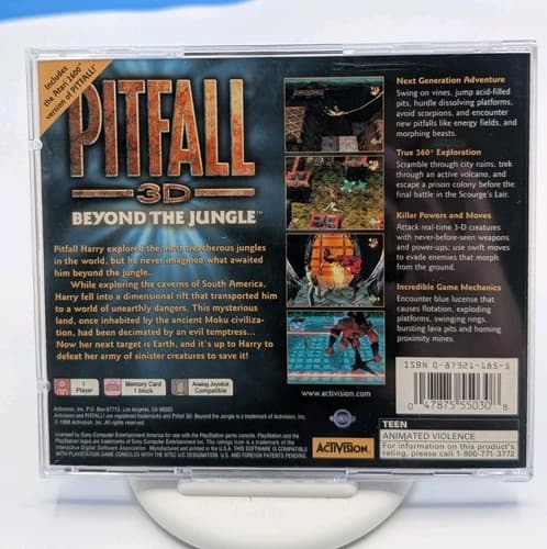 Pitfall 3D: Beyond the Jungle (Sony PlayStation 1) PS1 Complete CIB - Tested — photo 2