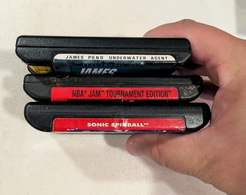 Lot Of 10 Sega Genesis Game Carts - Sonic, Pitfall, Lion King, NBA Jam, Pac-man — photo 7