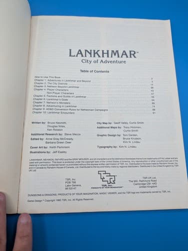 TSR 1st ed. AD&D Lankhmar - City of Adventure - Map, no booklet — photo 6
