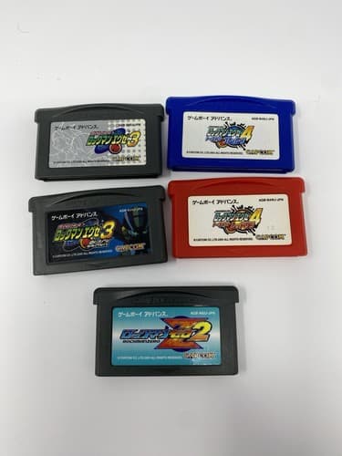 Lot 5 Rockman EXE 4 Zero 2 3 Black Mega Man Nintendo Gameboy Advance GBA Japan