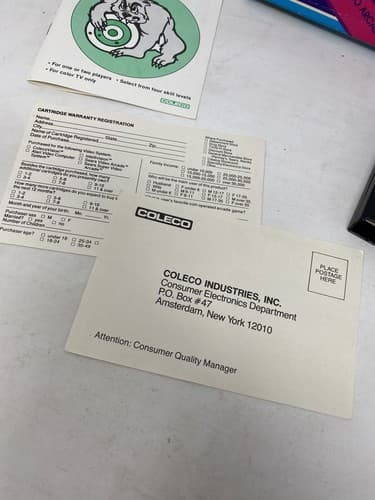 Carnival (Intellivision 1982) Complete w/ Game manual Registration Cards and box — photo 8