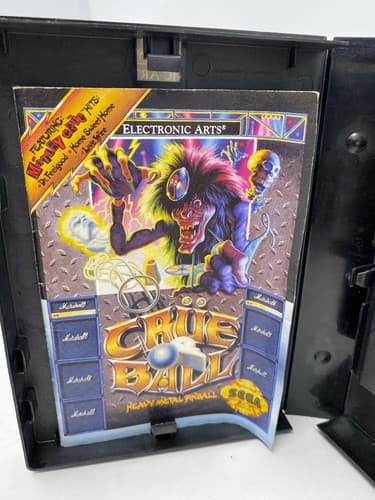 J4 Crüe Ball: Heavy Metal Pinball (Sega Genesis, 1992) CIB Complete Authentic — photo 6