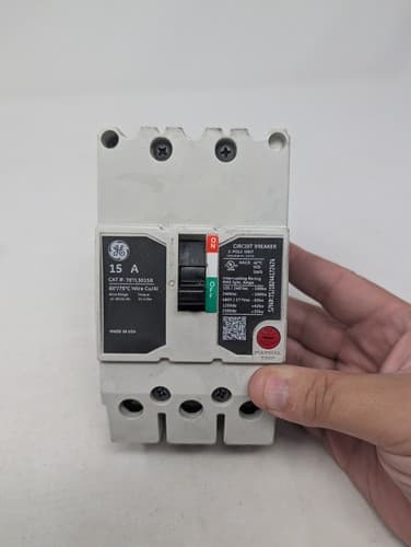 GE TEYL3015B 15A Circuit Breaker Used Working 