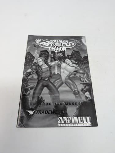 Battle Toads Double Dragon SNES Super Nintendo Manual Only Instruction Booklet