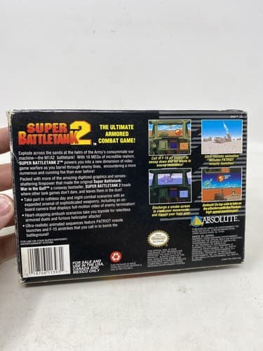 Super Battletank 2 (Super Nintendo Entertainment System, 1994) Game & Box — photo 7