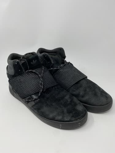 Adidas Tubular Invader Strap Shoes Sneakers Men's Size 12 Suede Black