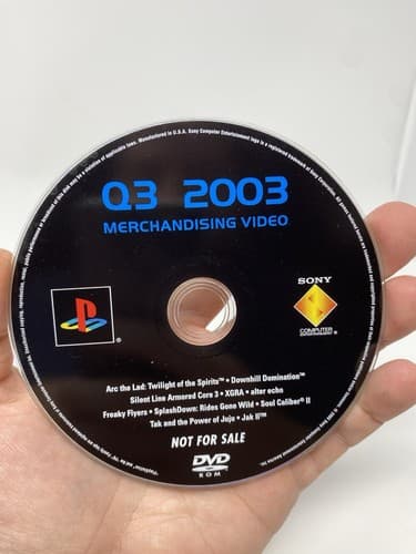 Sony Playstation 2 Q3 2003 Merchandising Video DVD Not For Sale PS2 Disc Only