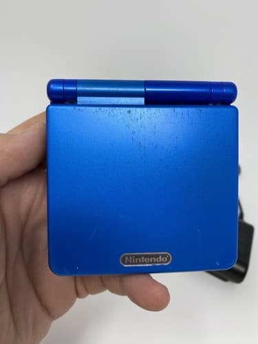 Nintendo Game Boy Advance SP Azurite Blue Megaman Handheld w/ Power Cord ASG001 — photo 2