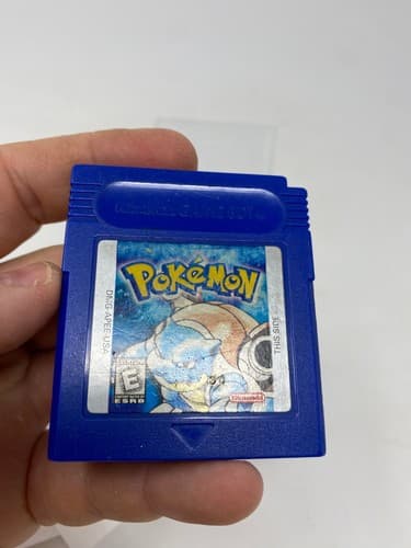 Pokemon Blue Version Nintendo Game Boy Cartridge Only Glitchy Sprites Parts Repa — photo 4