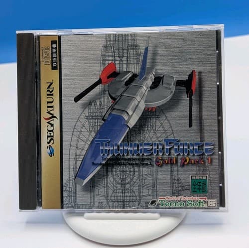 THUNDER FORCE GOLD PACK 1 SEGA SATURN NTSC-J SPINECARD+REG. CARD