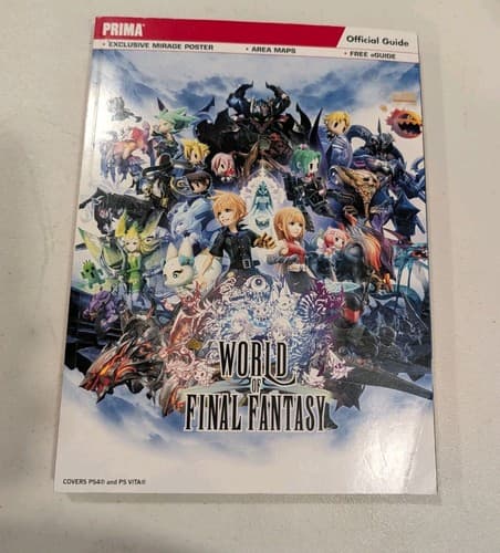 Prima Games World of Final Fantasy Strategy Guide Mirage Poster Area Maps